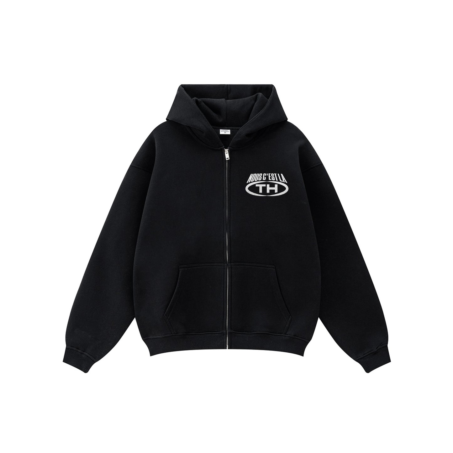 Veste Oversize brodés "NOUS C’EST LA TH" (Noir)
