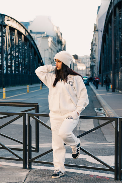 Jogging brodé "NOUS C’EST LA TH" (Blanc)