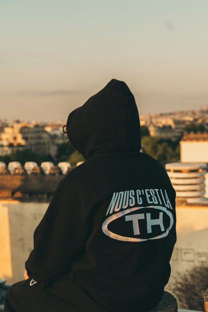 Veste Oversize brodés "NOUS C’EST LA TH" (Noir)