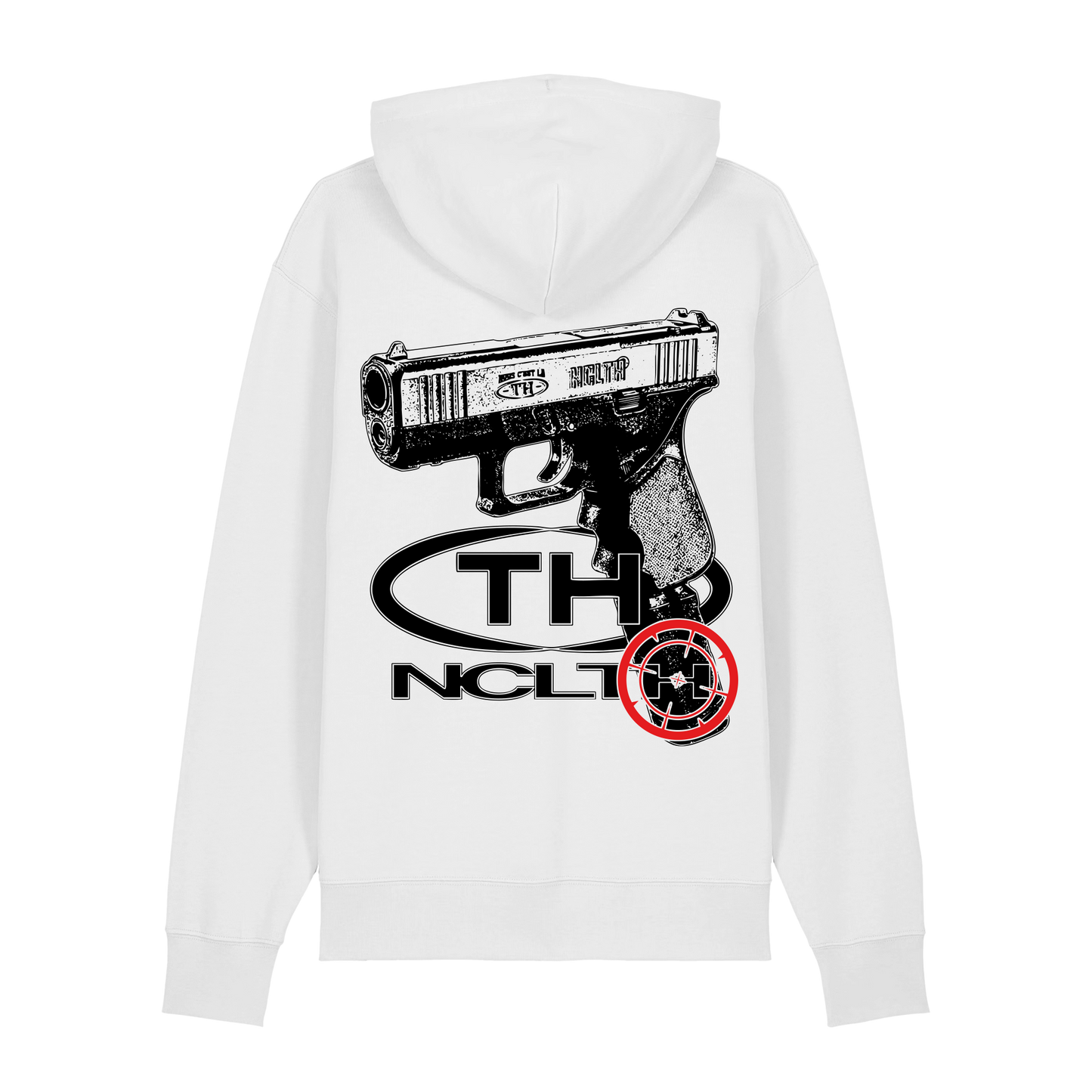 Hoodie White Black Glock