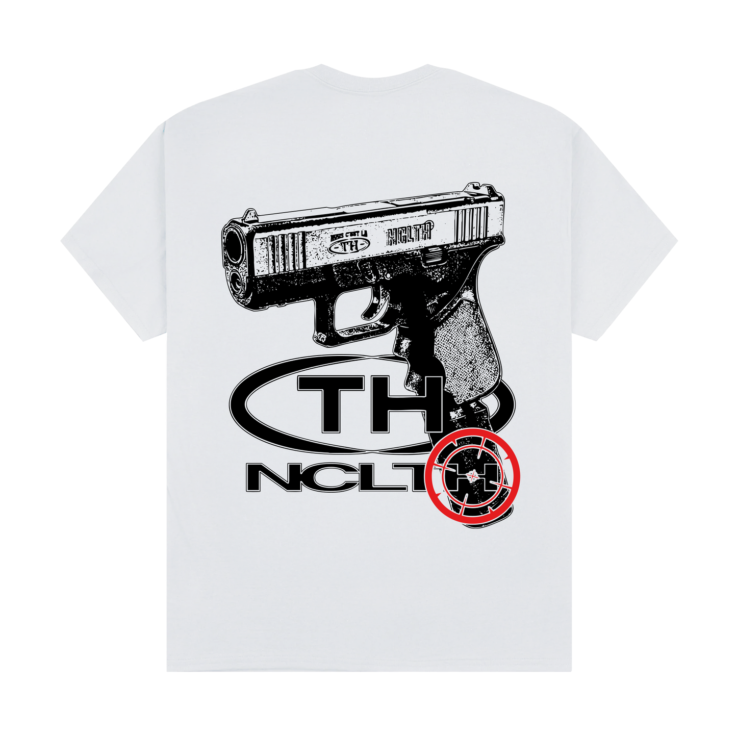 Tee White Black Glock