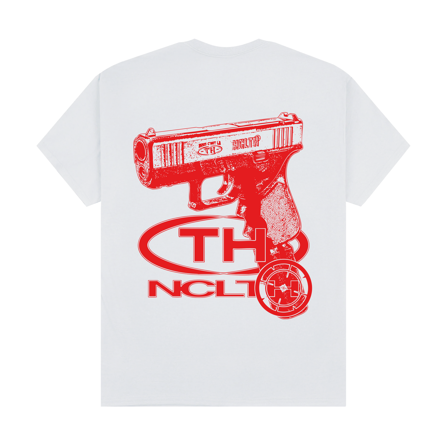 Tee White Red Glock