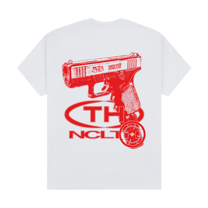 Tee White Red Glock