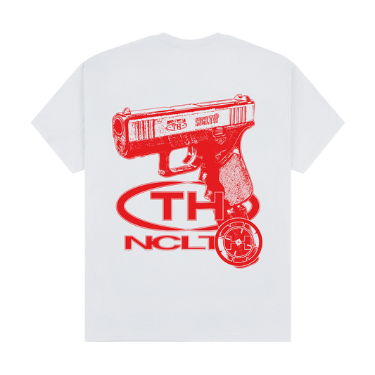 Tee White Red Glock