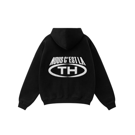 Veste Oversize brodés "NOUS C’EST LA TH" (Noir)
